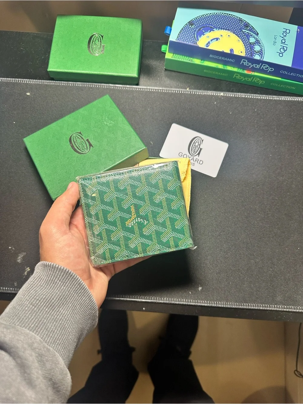 GOYARD Leather Wallet Green